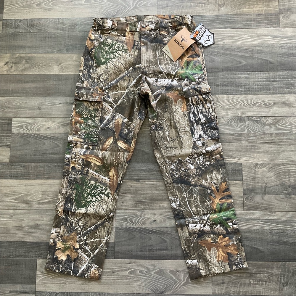 34x32 NWT King’s Realtree Camo Classic Six Pocket Cargo Pants Men’s MEDIUM Hunt
